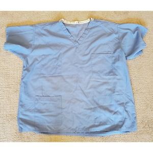 Unisex American Dawn Inc. Blue Scrub Nursing Shirt Size Large